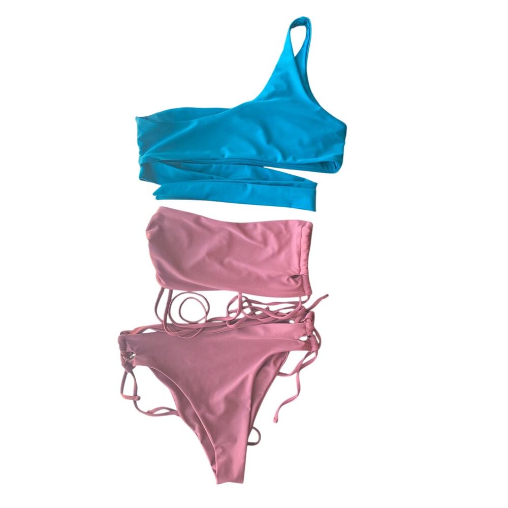 Bundle Stylish Bikinis and White  Cover-Up XL